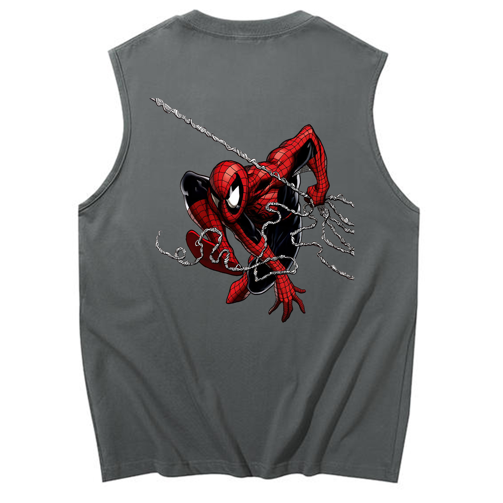 （画像用） Spider Man スパイダーマン コットン100％タンクトップ（背面プリント）